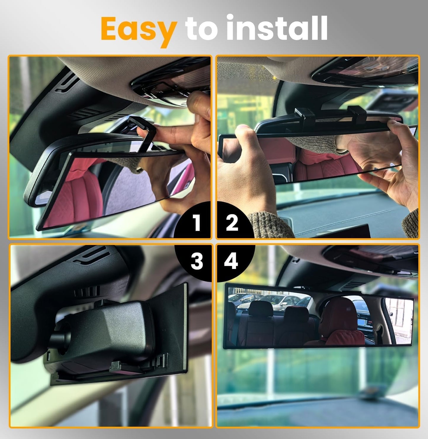 VELLAROSA - DriveSightX rear view mirror